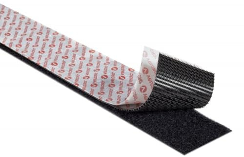 Velcro Brand PS51/PS52 Ultramate - Nastro adesivo in velcro resistente per uso industriale, 5,1 cm di larghezza (nero, 5,1 cm - 11 m)