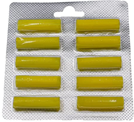 vhbw 10x barrita aromática Universal para aspiradora por ej. Compatible con Miele, Vorwerk, Bosch, Siemens - Sticks desodorantes, limón, Amarillo