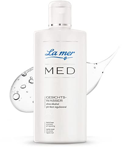 La mer MED Gesichtswasser - Mildes, hautschonendes Gesichtswasser für empfindliche und trockene Haut - Entfernt sanft verbliebende Rückstände - Reinigung und Pflege - Enthält keinen Alkohol - 200 ml