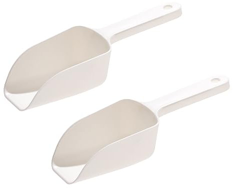 Haletia Plastic Scoop, Small Ice Scoop, Multi-Purpose Handy Food Scoops Sweet Scoops for Kitchen Wedding Party Bar Candy Dessert and Buffet (2Pcs)