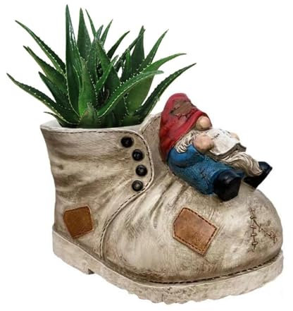 Boots Planter for s, Boot Planter | Shoe Shape Planter | Gnomes Flower Container with Drainage Hole Vintage Boot Planting Container