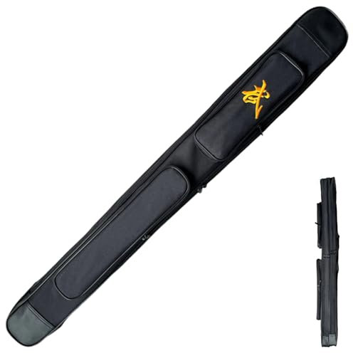Bolsas de espada negras 110cm,bolsa de espada de artes marciales con patrones bordado,bolsa multifuncional impermeable de tela Oxford,mochila portátil para regalo de espada de tai chi bokken katana