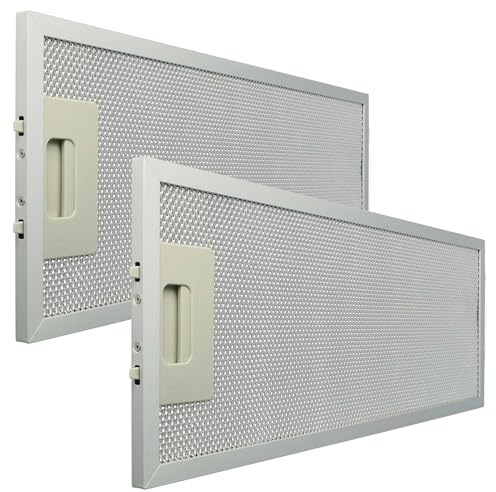 vhbw 2x filtro anti-grasso compatibile con Klarstein 10032841, Paolo 52 cappa da cucina, alluminio