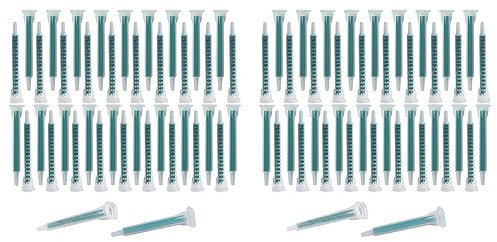 PAGJHRFJG 80 Piece Epoxy Mixing Nozzle Electrostatic Mixing Nozzle Tip 50Ml/1.7Oz (1:1/1:2 Ratio) 16 Elements