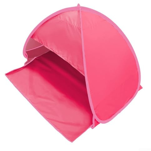 Small Pop- Up Beach Tent, Automatic Pop-Up Pet Tent, UV Protection and Weather Resistance, with Zipper Pocket, Summer Shade for Baby, Adults, Kids & Pets(Carmine)