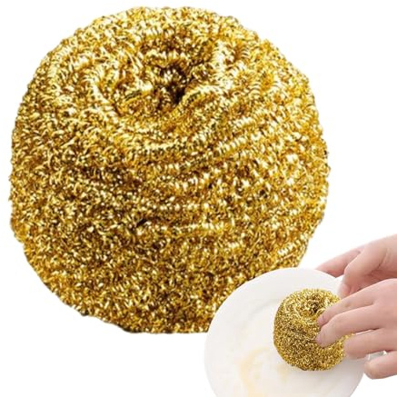 Éponge à récurer en métal – Boule à récurer en cuivre robuste pour casseroles, poêles, nettoyage | Outils de cuisine ménagers pour enlever les taches d'huile, l'accumulation de graisse des ustensiles