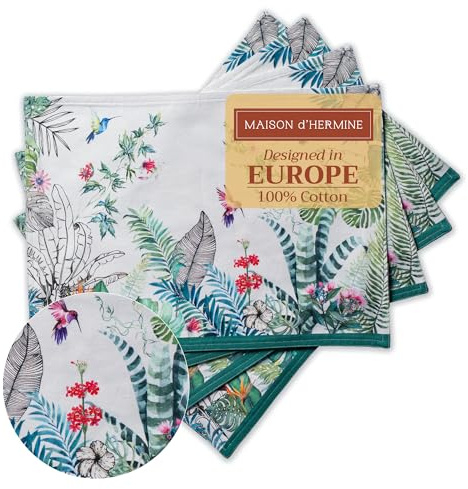 Maison d'Hermine Platzsets 100% Baumwolle (33cm x 48 cm, 4er-Set)