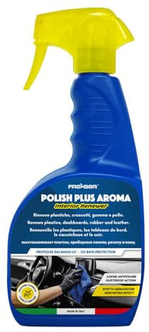 detergente e rinnovatore per plastiche e cruscotti profumato vaniglia POLISH PLUS AROMA 750ML 1PZ FRA-BER