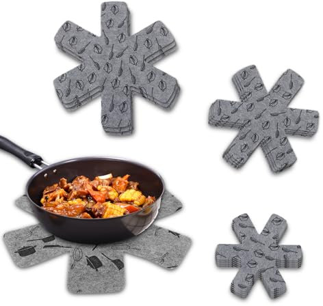 Yanghad Separador de Sartenes, 12 Piezas Protector Sartenes Separadores, Protector de Olla y Sartén, Almohadillas Separadoras de Ollas, Evitar Arañazos o Daños Al Apilar(38/35/26 cm)