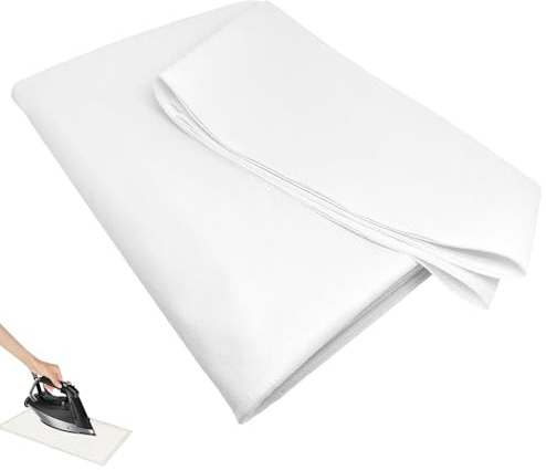 Tela de planchado blanca, 50 g/m² de forro fusible, tela de planchado para reforzar, ligera no tejida y planchable, tamaño pequeño para coser y planchar de forros, para costura y manualidades