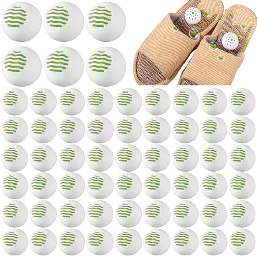 Palline Deodoranti per Scarpe, 60 Pezzi Palline Odoranti per Scarpe da 1, 6 Pollici, Deodoranti Naturali Sicure, Deodorante per da Ginnastica per Borse da Palestra per Auto, Guardaroba