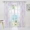 ESLIR Gardinen mit Kräuselband Vorhänge Gardinenschals Transparent Schlaufenschal Wellen Muster Voile Violett BxH 140x225cm 1 Stück