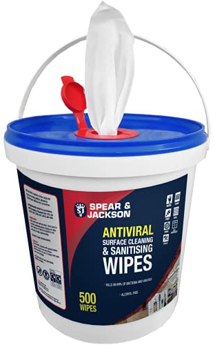 Spear and Jackson - 500 Multi Surface Cleaning Wipes - Wet Wipes - Home and Garden Use