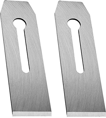 TorSor 2 Pack Bench Hand Plane 2-Inch Blade Replacement Woodwork Planer Cutter 51MM Wide Iron Blades Steel Carpentry Edge Trimming Saw for No.4 No.5 Woodworking Tool