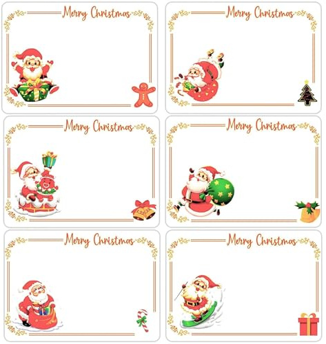 Christmas Labels Stickers 120Pcs Christmas Self Adhesive Stickers & Tags for Presents s,Cards & Envelopes Xmas Present Gift Label