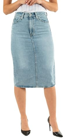 Levi's HR Back Slit Skirt Riveting Clean Hem, Ourlet Propre, 25W