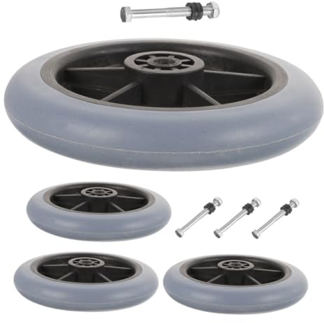 UTHCLO 4pcs Heavy Duty Wheelchair Front Caster Wheels Easy Installation Strong Bearing Capacity Multipurpose Accessories for Walkers and Wheelchairs