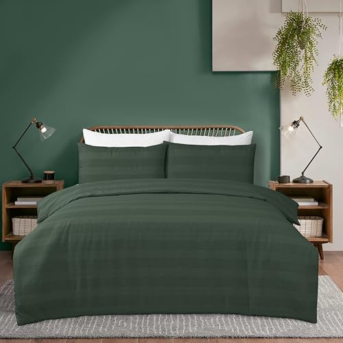 Dreamology Duvet Cover Sets,Double Duvet Cover, Textured Fabric Waffle Stripe,Button Closure,Duvet Cover Set,Duvet Covers,Duvet Cover With 2 Pillowcase (200 X 200)