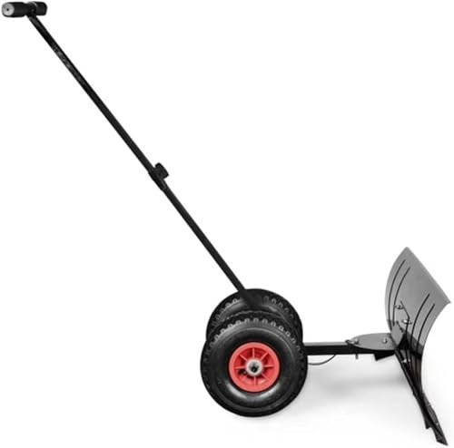 Snöplog Snöborttagning Spade, tull Justerbar rullande snöspade med stora hjul snö sand lera borttagningsverktyg för snö spade renare