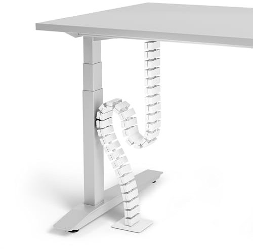 VALU guia pasacables para escritorios hasta 125 cm – Estable y Flexible, eslabón magnético – pasacables para mesas de Altura Fija y Ajustable – Base de Acero & Almohadillas de Goma