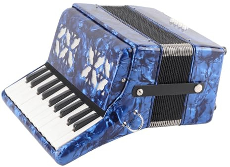 Alomejor Acordeón Bright Color 22-Key 8-Bass Piano Keyboard Instrument con una Construcción Resistente para el Rendimiento del Escenario
