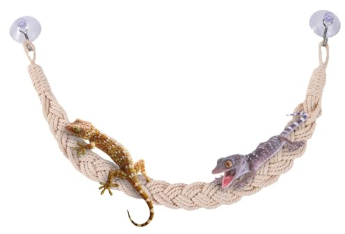 Corde d'escalade pour Reptiles - Accessoires de Terrarium Flexibles | Corde décorative Naturelle Lizard, Serpents, Geckos et crabes Ermit | Toys et Aide à l'escalade repörilien-Tank