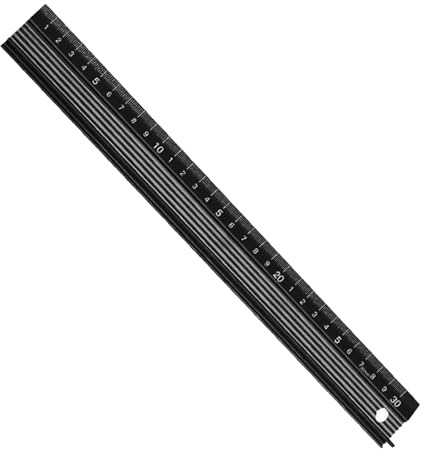 30CM Metal Rulers, Aluminium Raised Grip Cutting Ruler, Non-Slip Protective Edge Metal Ruler for Cutting, Precision Safety Measuring Tool for Crafts & DIY