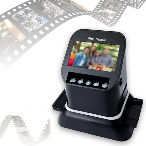 LjlXanthiper Professional Film Scanner,Film to Digital Converter,Image Preview and Editing,with Large 4.3 LCD,No Computer or Software Required,Scan Negatives and Slides in High Resolution