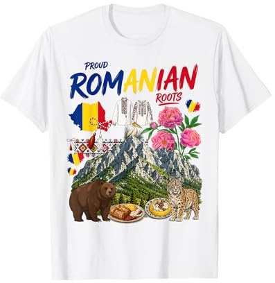 Romania Costume Themed Outfit Idea for Men & Romanian Flag T-Shirt