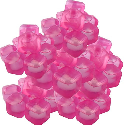 trends4ever 50 Eiswürfel pink Party wiederverwendbar Eiswürfelform Kunststoff Dauereiswürfel