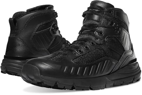Danner FullBore 4.5” Waterproof Black Tactical Boots for Men - Full-Grain Leather & Mesh, with Shock-Absorbing Midsole & Slip-Resistant Outsole, Black - 13
