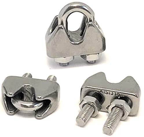 Edelstahl Drahtseilklemme 10 Stück 5mm ähnl. DIN 741 Edelstahl Bügelklemmen Seilklemme Klemme für Drahtseil V4A AISI 316 Tecklenborg, Kegel GmbH