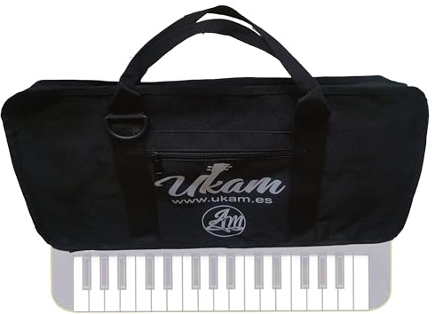 Funda UKAM sin acolchar con bolso para mini-teclados 32 notas,Compatible con: Casio SA46/SA47,SA-50/SA-51, OQAN QKB32 y KURZWEIL KP10. Fabricado en España, Medidas: 47x25x7cm, (Sin bandolera)