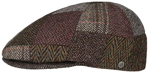 bugatti Nestor Patchwork Flatcap Schirmmütze Schiebermütze (57 cm - Dunkelbraun)