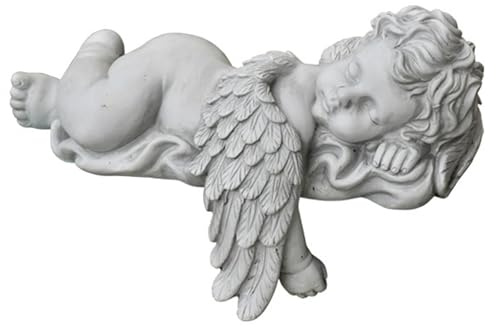 Schlafende Baby-engelsstatue, Cherub Mit Flügeln, Gartenstatue, Kleiner Junge, Engel Aus Kunstharz, Skulptur Für Draußen Und Drinnen, Für Gartenengel, Gartenstatuen, Outdoor-dekoration, Engelsbaby