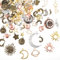 100g Antik-Silber Sonne Mond Sterne,Armband Anhänger Silber,Tibetische Silber-Charms,Metallanhänger In Form von Mond Sternen und Galaxien zur Schmuckherstellung für Schlüsselanhänger,Armbänder