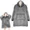 SJDUOCAI Übergroße Hoodie Decke Sweatshirt,Oversized Hoodie Damen,Weiche Plüsch Hoodie Decke mit Taschen und Ärmeln,Flanell Blanket Kapuzenpullover für Männer, Frauen, Erwachsene, Jugendliche