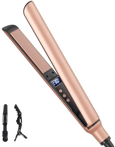 Mini Hair Straightener, Ceramic Small Straighteners for Short Hair, Mini Flat Irons Quick Styling Tool Dual Voltage for Travel