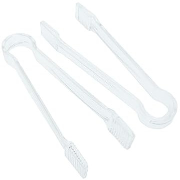 HOLIDYOYO 2 Pezzi clip di ghiaccio chiaro pinza cucina insalata pinze per servire il cibo sbarra pinze trasparenti pinze e palette per il ghiaccio pinze di ghiaccio pinze acriliche