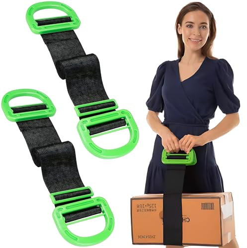 2 Stück Tragegurte Umzug Verstellbare Transportgurt für 1 oder 2 Personen Umzugsgurte Tragegurt für Pflanzkübel Multifunktionaler Shoulder Dolly Geeignet für Haushalts und Büroumzüge