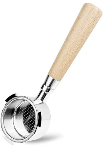 Noxtioanip Espresso Bottomless Porte-Filtre 51.5mm, 3 Oreilles Portafilter à Café Sans Fond Compatible avec DeLonghi Dedica EC680 EC685 EC785 EC885 Machine à Café Smeg, pour Machine à Expresso