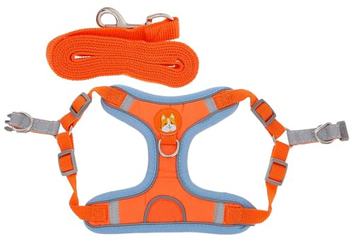 Homoyoyo Imbracatura per Cuccioli Kit Guinzaglio per Cani di Piccola Resistente e Pratica Fibbia Robusta Design e Traspirante