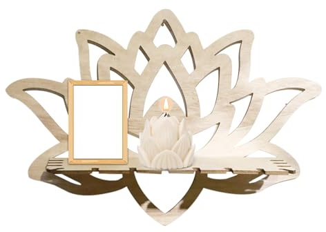 Mensola decorativa da parete in legno, 30 cm, a forma di, supporto per candele, design cavo, per camera da, soggiorno, bagno, espositore decorativo per piante, foto, portacandele