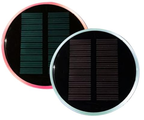 Fogukier 1 paire de sous-verres LED pour bouteilles, 1 paire de fournitures solaires à chargement USB, 7 couleurs, dessous de verre LED pour voiture, intérieur, véhicule, tableau de bord, console