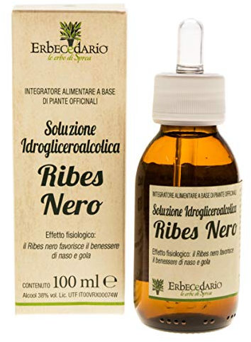 Ribes Nero Gemmoderivato per il Benessere di Naso e Gola, Integratore Ribes Nigrum Gocce Favorisce le Funzionalità Articolari, Integratore utile contro i sintomi allergici - 1 Flacone 100ml