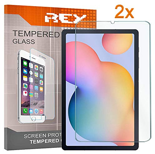 REY Pack 2X Pellicola salvaschermo per Samsung Galaxy Tab S6 Lite 10.4 - S6 Lite 10,4 2022 - S6 Lite 10,4 2024, Pellicole salvaschermo Vetro temperato, di qualità Premium Tablet