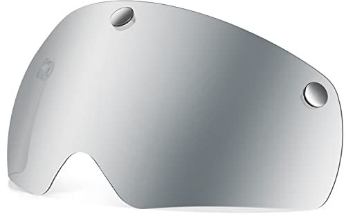 Victgoal Magnetische Fahrradhelmbrille Winddicht staubdicht Visier (Silber)