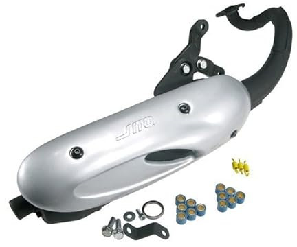 Impianto di scarico completo LeoVince SITO, acciaio per Aprilia SR 50 Factory, motore Piaggio/Gilera Runner Purejet