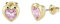 Ted Baker Han Crystal Heart Stud Earrings For Women (Gold/Pink Crystal)