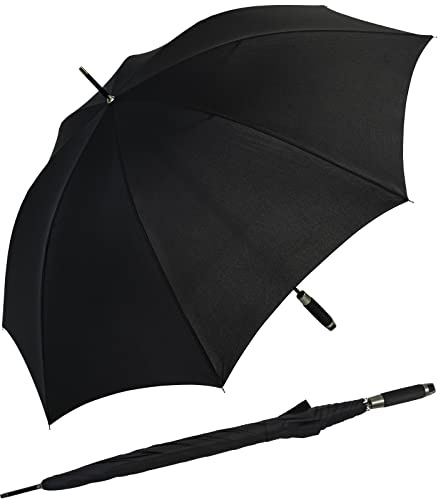 Doppler Parapluie long en fibre de verre Golf, Noir , 130 cm, Traditionnel